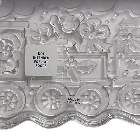 Gorham Crystal Train Server Lenox Germany Holiday Traditions North Pole Express - Picture 4 of 10